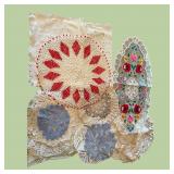 Vintage Doilies Lot Inc Beaded & Floral