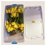 Tote with Yellow Faux Flowers