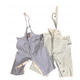 Health Text Blue and Bunny Overalls