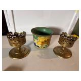 Vase and decorative candleholders