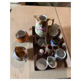 Lot of pitchers  glassware vases