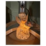 Lefton vintage angel lamp