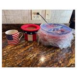 Patriotic, kitchenware, and vase