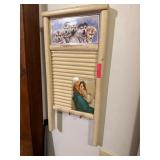 Wash board with hooks