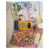 Coloring book and colored pencils