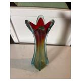 Murano Flavio Poli Vase Glass Tipped Sommerso
