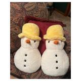 2 Snowman pillows