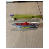 Ideal, vintage toy, submarine, and sticky finger