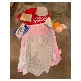 Cooking skirts vintage cups, chocolate mold, misc