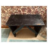 Black wood bench