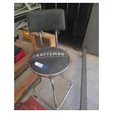 Craftsman Swivel Shop Stool with Backrest