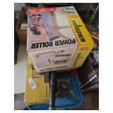 Power Roller, Hand Saw, and Foot Pump Lot