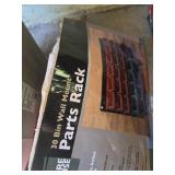 30 Bin Wall Mount Parts Rack with Tools