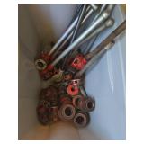 Pipe Threader Die Heads and Handles Lot