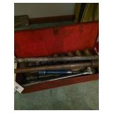 Metal Tool Box With Socket Wrench Set