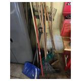 Garden Rakes, Snow Shovels, and Brooms