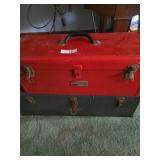 Metal Toolbox with Tools and Accessories