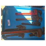 Pipe Wrenches Set of Five
