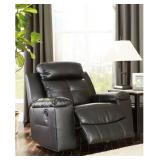 Ashley Kempten Recliner Black Leather