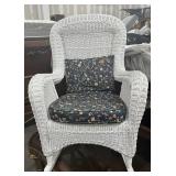 White Wicker Rocker