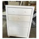 White Chest Floor Model.     Does have a Damaged