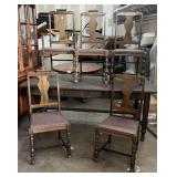 Antique Table and Five Chairs