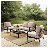 Pulaski 4 pc Black Matte Outdoor Living Set