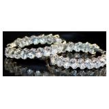 Natural 11.20 ct XX-Large Aquamarine Hoop Earrings