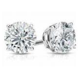 14kt Gold 4.22 ct VS1 Lab Diamond Stud Earrings