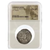 457-484 AD Sasanian Empire Silver Drachm *Rare