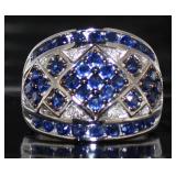 Elegant 3.55 ct Sapphire & Diamond Ring