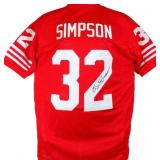Autographed OJ Simpson Red Pro Style Jersey