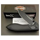 TecX Harley Davidson Linerlock Black Knife