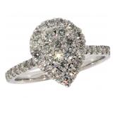 14k Gold 1.00 ct Pear Cut Diamond Ring