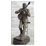 African American Folk Musician Playing Guitar