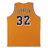 Autographed Magic Johnson Yellow Pro Style Jersey
