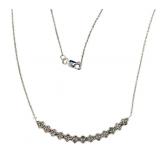 10k Gold 1.00 ct Diamond Bar Necklace