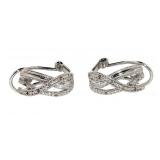 Elegant Diamond Accented Leverback Earrings