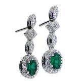 Beautiful Oval Emerald Stud Earrings