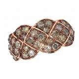 Brilliant 1.00 ct Chocolate Diamond Designer Ring
