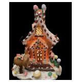 Holiday Village Lighted Gingerbread House
