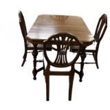 Estate Table & 4 Shield Back Chairs-Great Shaoe