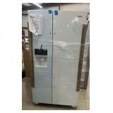 White Whirlpool Side By Side Refrigerator With