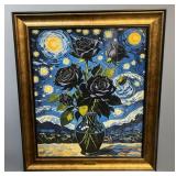 Black Roses I Large Framed by Van Gogh Limited