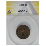 1866 Two Cent Coin