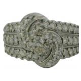 Platinum 1.00 ct Natural Brilliant Diamond Ring