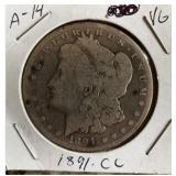 1890 Carson City Morgan Silver Dollar