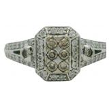 14kt Gold 1/2 ct Emerald Cut Diamond Estate Ring