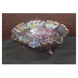 Rose Amethyst Double Crimp 3 Legs Bowl