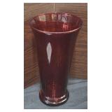 vintage Ruby Red Glass Vase